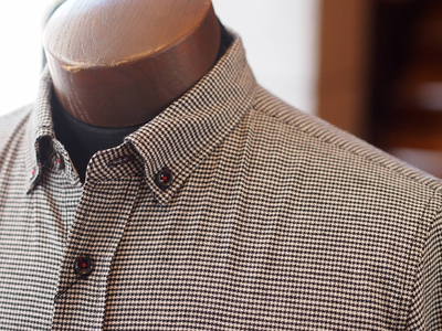 ストレッチネルチドリB．D．シャツ/メンズメルローズ（MENS MELROSE）