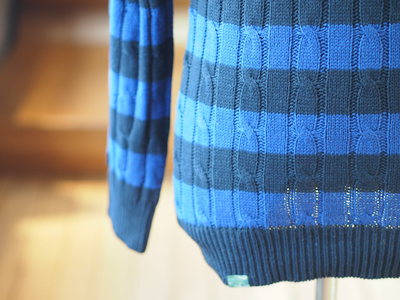AKM×MEN’S MELROSE ケーブルボーダーニット
