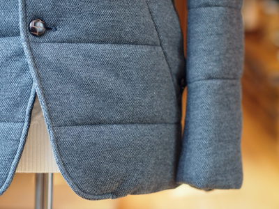 メランジジャカードニットジャケットブルゾン/MEN’S MELROSE(メンズメルローズ)