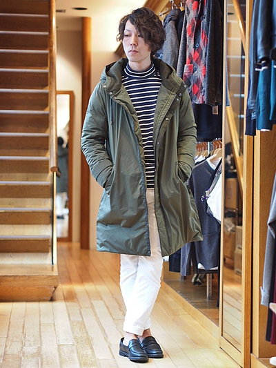 シルケットスムースボーダータートルネック/メンズメルローズ(MEN’S MELROSE)