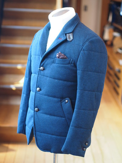 メランジジャカードニットジャケットブルゾン/MEN’S MELROSE(メンズメルローズ)