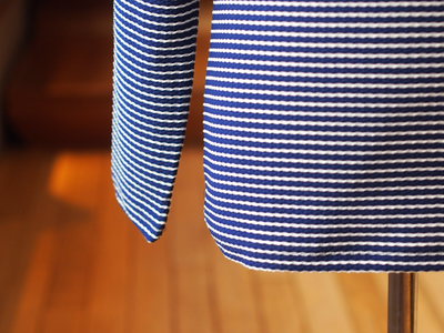 ジャガードボーダー長袖VネックTシャツ/メンズメルローズ（MENS MELROSE)