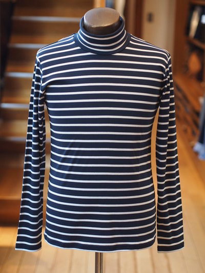 シルケットスムースボーダータートルネック/メンズメルローズ(MEN’S MELROSE)