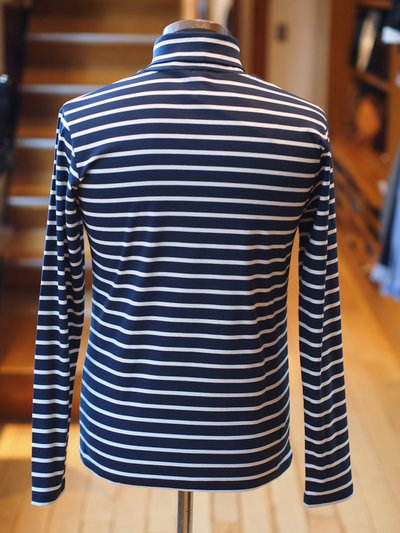 シルケットスムースボーダータートルネック/メンズメルローズ(MEN’S MELROSE)