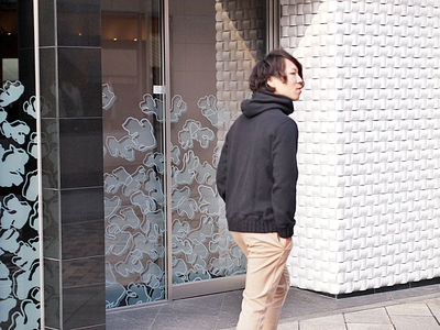 CABLE RIB VOLUME NECK PULLOVER HOODY/The DUFFER of St.GEORGE