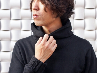 CABLE RIB VOLUME NECK PULLOVER HOODY/The DUFFER of St.GEORGE