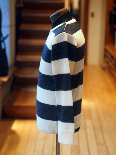 SHOULDER BUTTON BORDER KNIT：ボーダーニット/The DUFFER of St.GEORGE