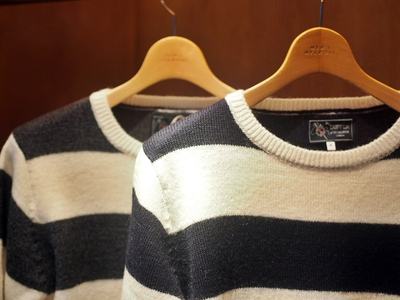 SHOULDER BUTTON BORDER KNIT：ボーダーニット/The DUFFER of St.GEORGE