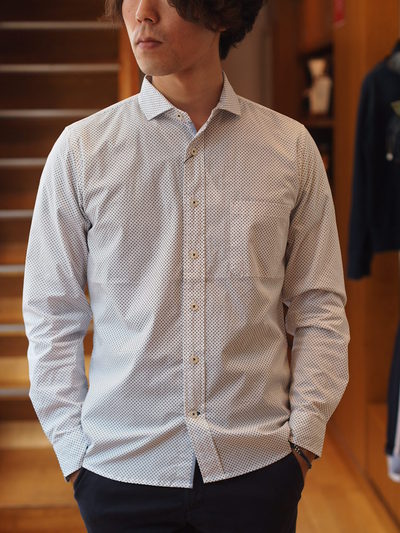 ストレッチドットシャツ/MEN’S MELROSE