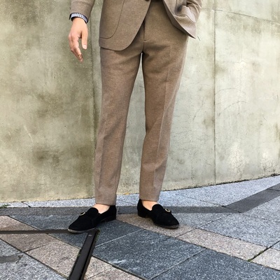 できる大人のビジネスカジュアルスタイルに!リランチェブッチャーコンフォートスーツ