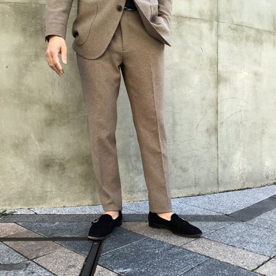 できる大人のビジネスカジュアルスタイルに!リランチェブッチャーコンフォートスーツ