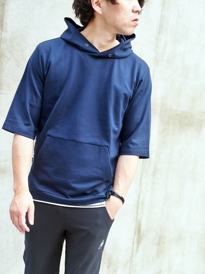 le coq sportif ル コック スポルティフ別注5分袖フーディ/MEN’S MELROSE