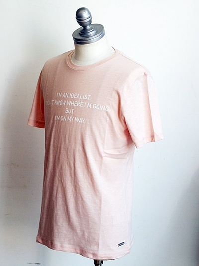 SSEINSE(センス)スラブ天竺メッセージプリントTシャツ