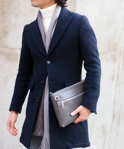 クリスマスギフトにも最適!レザー2WAYクラッチ/MENS MELROSE(メンズメルローズ)