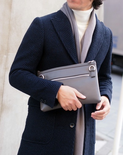 クリスマスギフトにも最適!レザー2WAYクラッチ/MENS MELROSE(メンズメルローズ)