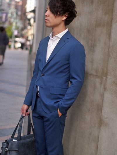 夏のセットアップスーツ。メトロポリスストレッチセットアップジャケット＆パンツ/MEN’S MELROSE