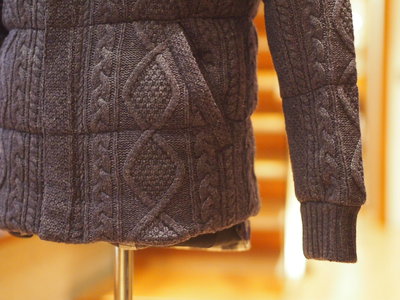 The DUFFER of St.GEORGE CABLE KNIT DOWN JACKET:ニットダウン