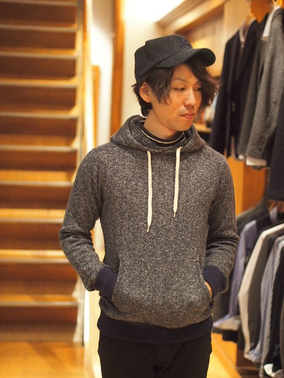Russell Athletics×MEN’SMELROSE ウールパーカーWool Hooded (パーカー)