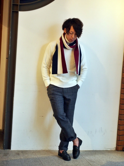 尾州ホームスパンウィンドウペンサルエルテーパードパンツ/MENS MELROSE(メンズメルローズ)