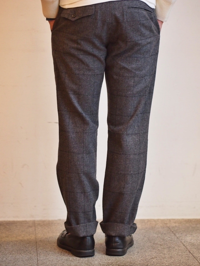 尾州ホームスパンウィンドウペンサルエルテーパードパンツ/MENS MELROSE(メンズメルローズ)