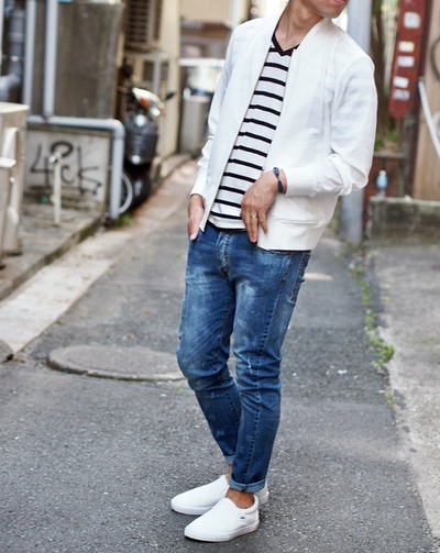 エバレットギンガムMA-1/MENS MELROSE(メンズメルローズ)