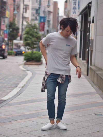 Champion×DUFFER ダブルドライワンポケTシャツ
