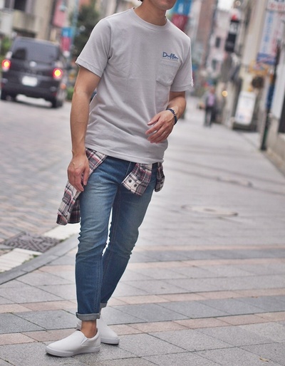 Champion×DUFFER ダブルドライワンポケTシャツ