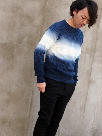 DIP-DYE KNIT： グラデーションニット/The DUFFER of St.GEORGE