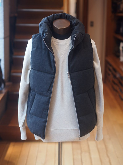 VOLUME NECK DOWN VEST：ダウンベスト/The DUFFER of ST.GEORGE