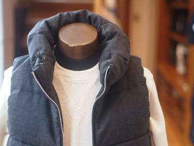 VOLUME NECK DOWN VEST：ダウンベスト/The DUFFER of ST.GEORGE