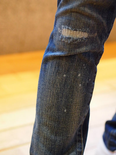 AKM別注WネームDamage Denim