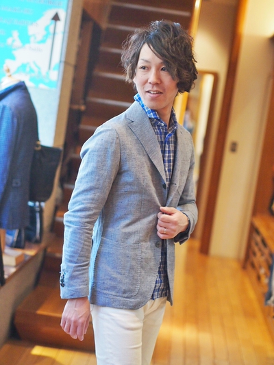 LINEN/COTTON JACKETby RING JACKET/Orobianco
