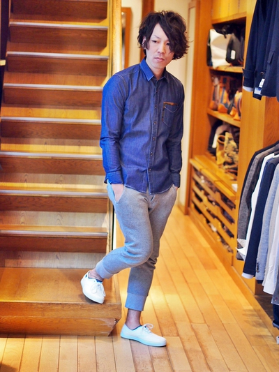 シャンブレーツイルシャツ/メンズメルローズ(MENS MELROSE)