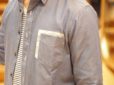 シャンブレーツイルシャツ/メンズメルローズ(MENS MELROSE)