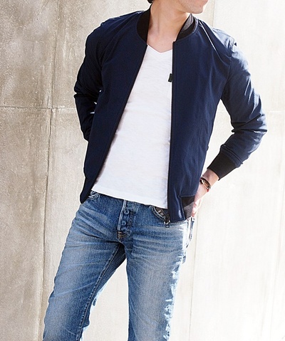 エバレットストライプMA-1ブルゾン/MEN’S MELROSE