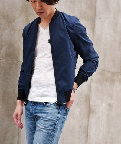 エバレットストライプMA-1ブルゾン/MEN’S MELROSE
