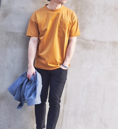 カルゼニットドロップショルダーTシャツ/MEN’S MELROSE