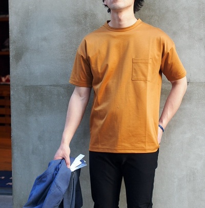カルゼニットドロップショルダーTシャツ/MEN’S MELROSE