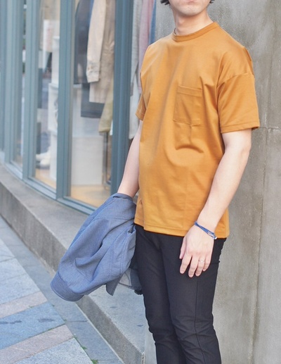 カルゼニットドロップショルダーTシャツ/MEN’S MELROSE