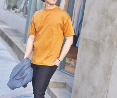 カルゼニットドロップショルダーTシャツ/MEN’S MELROSE