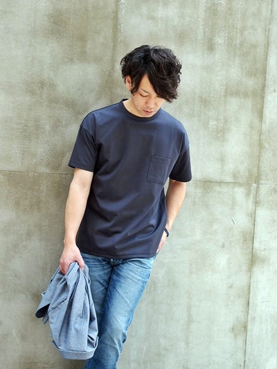 カルゼニットドロップショルダーTシャツ/MEN’S MELROSE