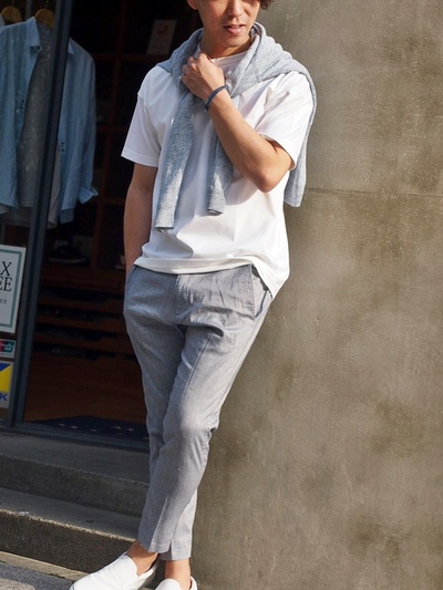 カルゼニットドロップショルダーTシャツ/MEN’S MELROSE