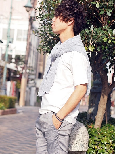 カルゼニットドロップショルダーTシャツ/MEN’S MELROSE