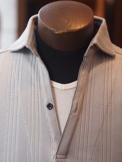 ランダムテレコスキッパーカットソー/MENS MELROSE