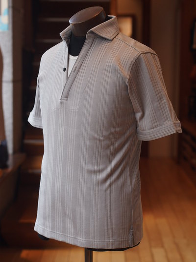 ランダムテレコスキッパーカットソー/MENS MELROSE