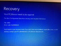 パソコントラブル【550】0xc0000034エラーでWindows 10が起動しない-1