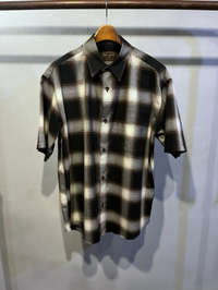 MR.OLIVE / OMBRE CHECK REGULAR COLLAR S/S SHIRT