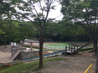 都田公園でブランコ♪