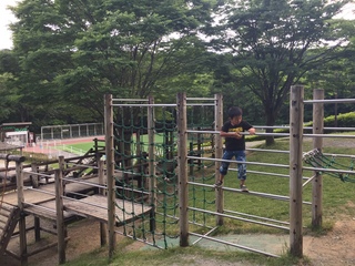 都田公園でブランコ♪