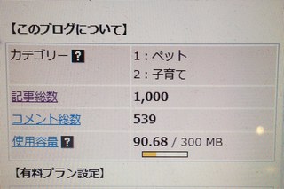 祝！１０００記事☆